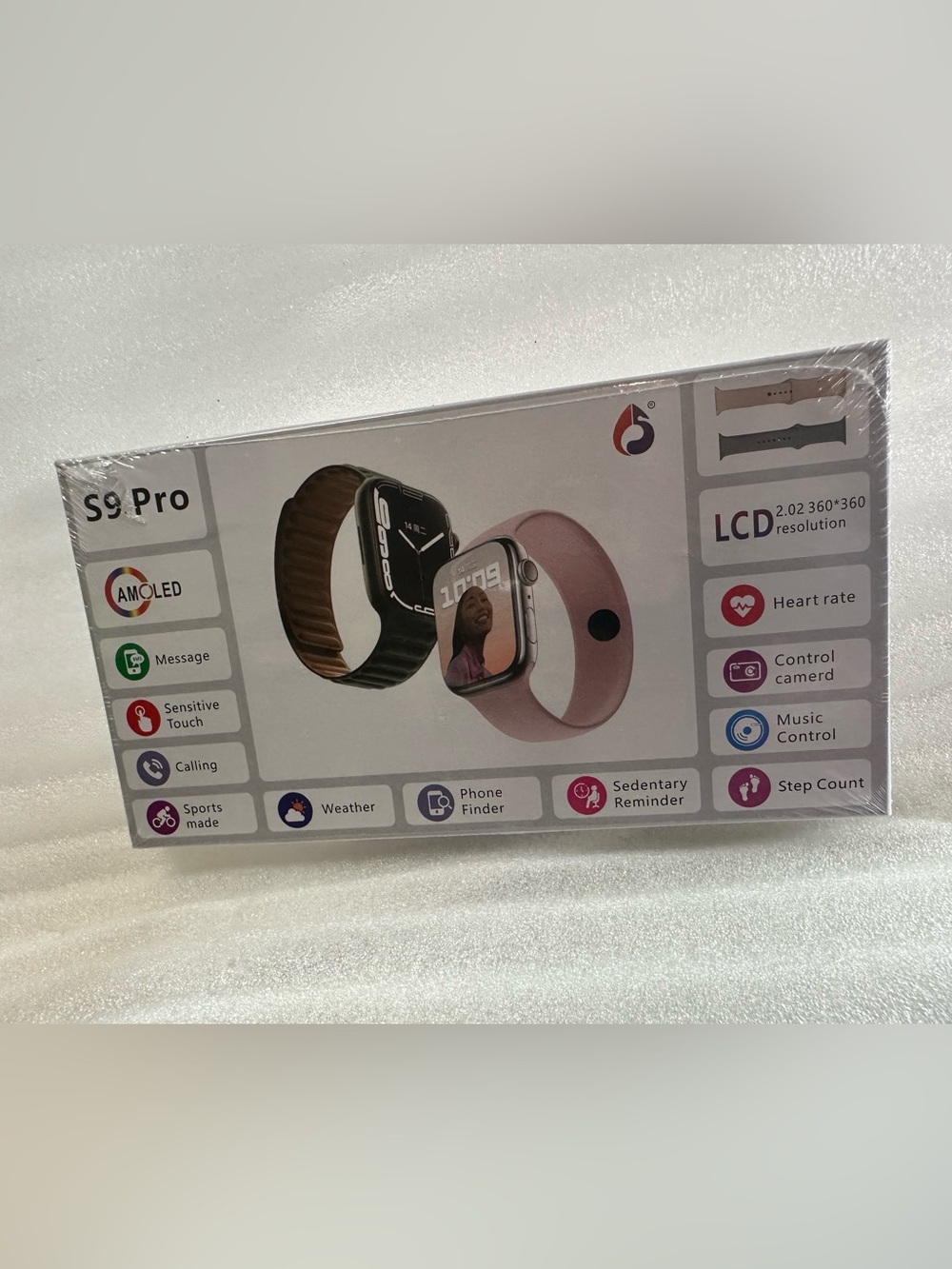 Pink Smartwatch with Heart Rate & Phone Finder - Brand Unspecified